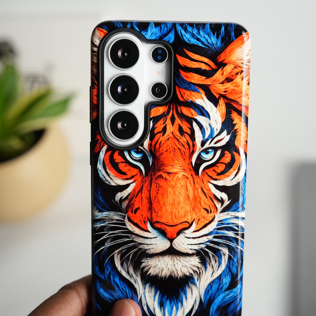 Galaxy Ultra Series Tiger Face HD Glossy Double layer Tough Cover