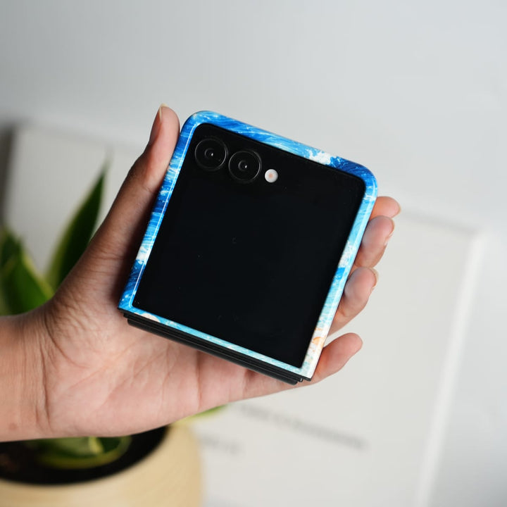 Galaxy Z Flip Series Ocean Breeze HD Glossy Double layer Tough Cover
