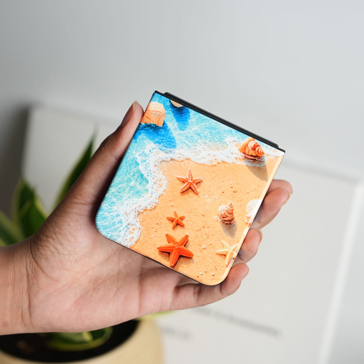 Galaxy Z Flip Series Ocean Breeze HD Glossy Double layer Tough Cover