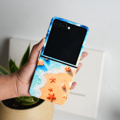 Galaxy Z Flip Series Ocean Breeze HD Glossy Double layer Tough Cover