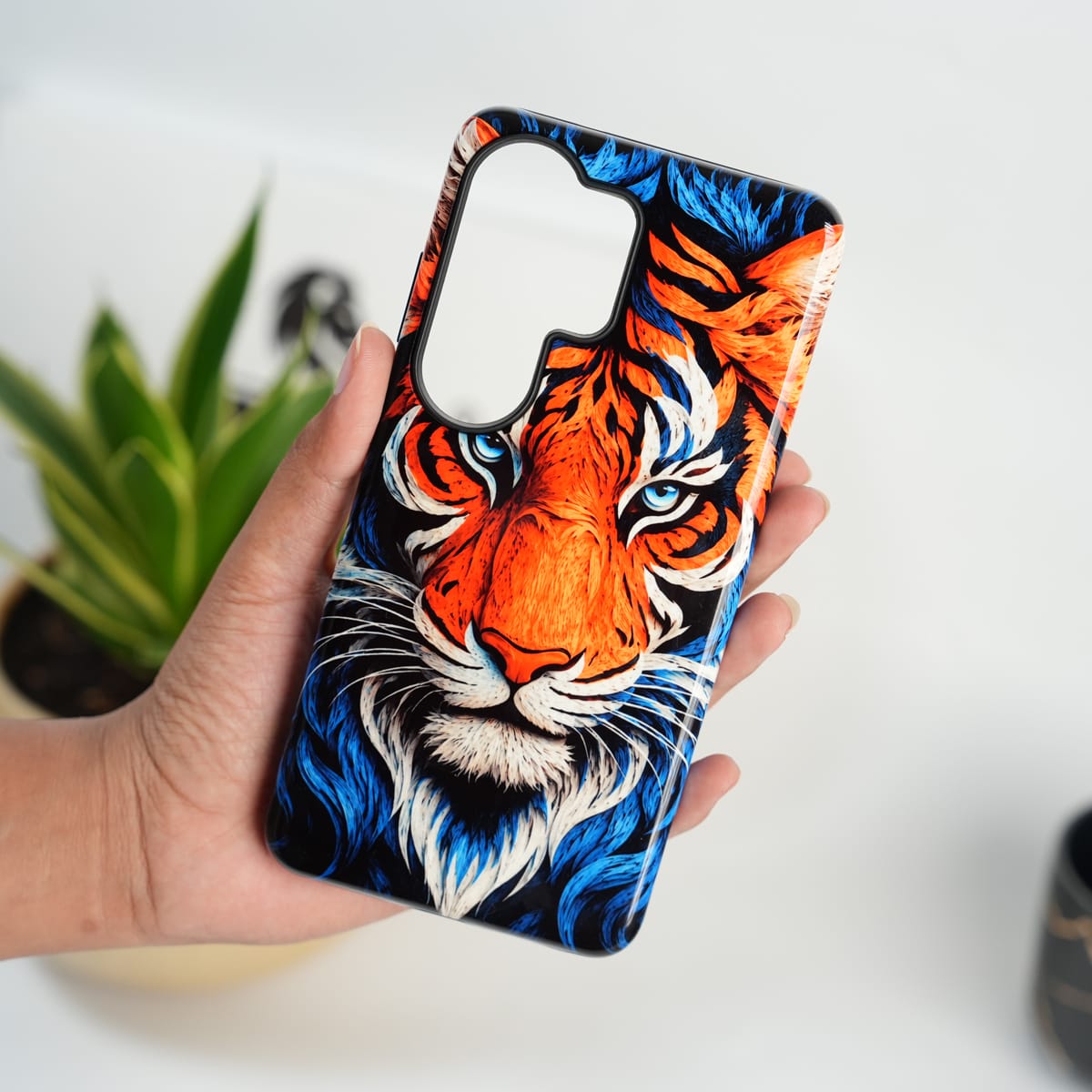 Galaxy Ultra Series Tiger Face HD Glossy Double layer Tough Cover