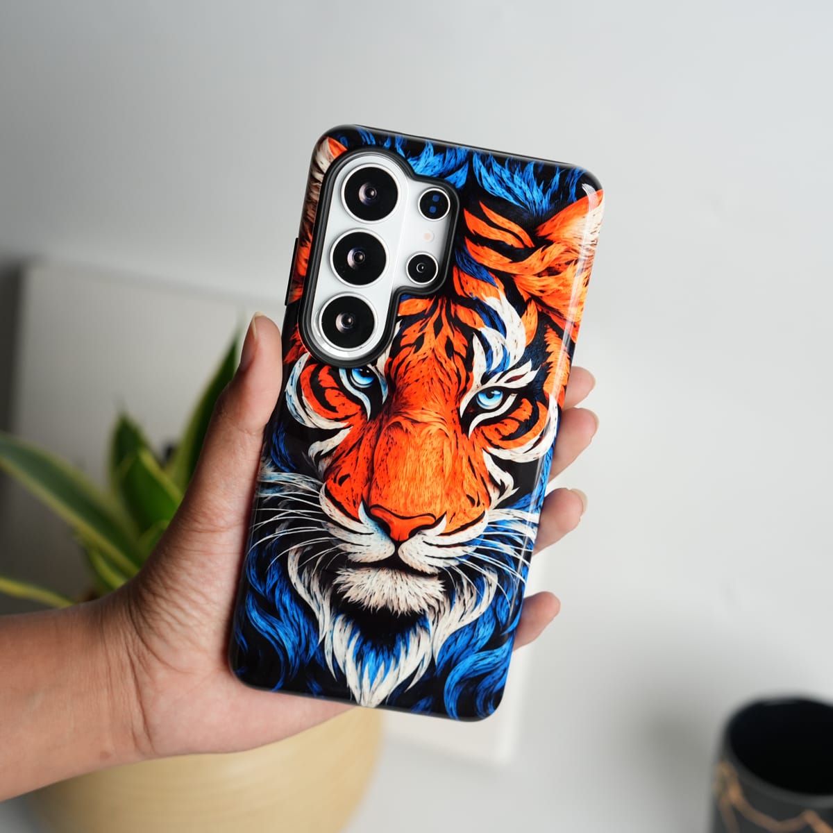 Galaxy Ultra Series Tiger Face HD Glossy Double layer Tough Cover