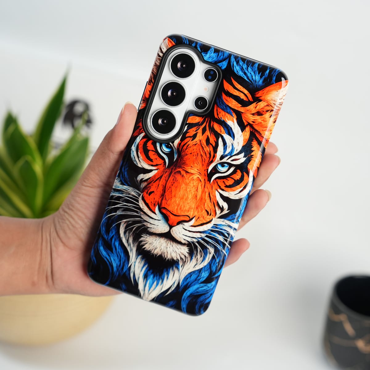 Galaxy Ultra Series Tiger Face HD Glossy Double layer Tough Cover