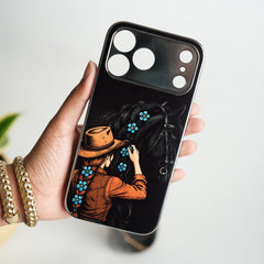iPhone Series The Black Horse Chrome Plated Case Cover