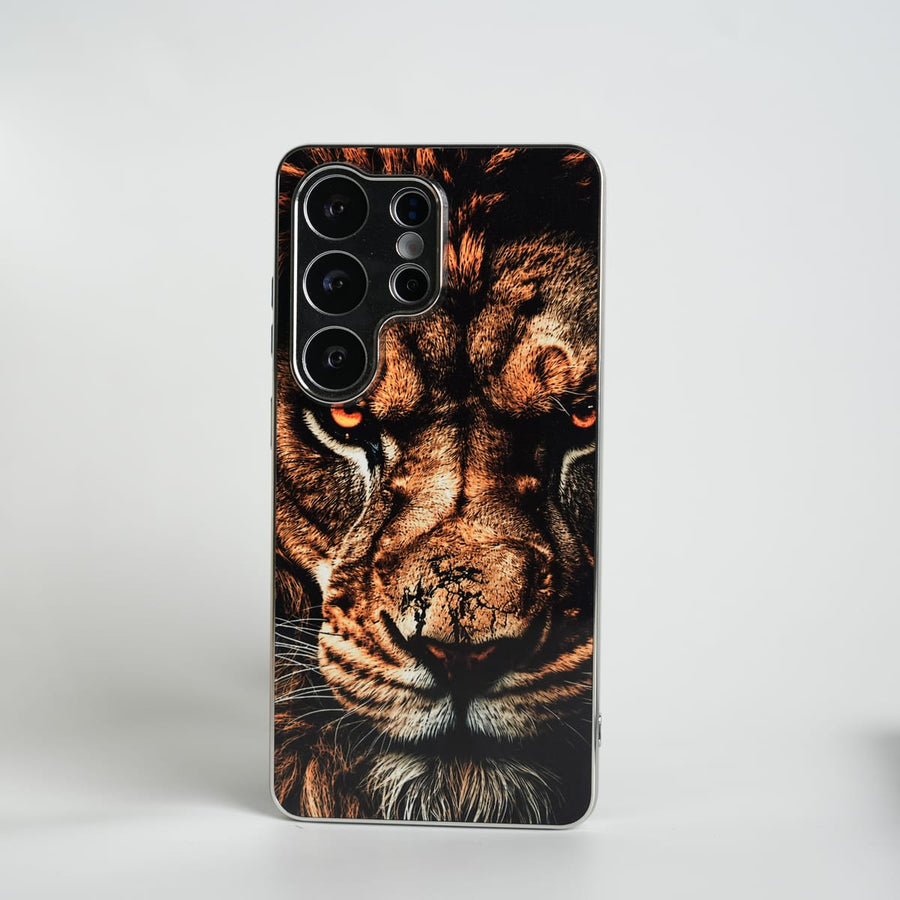 Galaxy Ultra Series Lion Face Chrome Plated Case