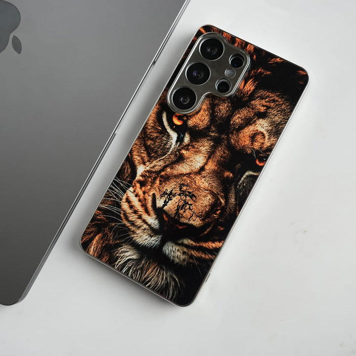 Galaxy Ultra Series Lion Face Chrome Plated Case