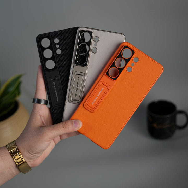 FRATO Samsung S26 Ultra Galaxy S26 Ultra Leather Texture Case with Folding Stand &amp; Camera Protection | Shockproof Slim Cover