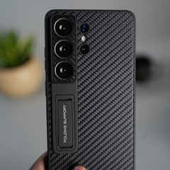 FRATO Samsung S26 Ultra Galaxy S26 Ultra Leather Texture Case with Folding Stand & Camera Protection | Shockproof Slim Cover
