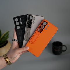 FRATO Samsung S26 Ultra Galaxy S26 Ultra Leather Texture Case with Folding Stand & Camera Protection | Shockproof Slim Cover