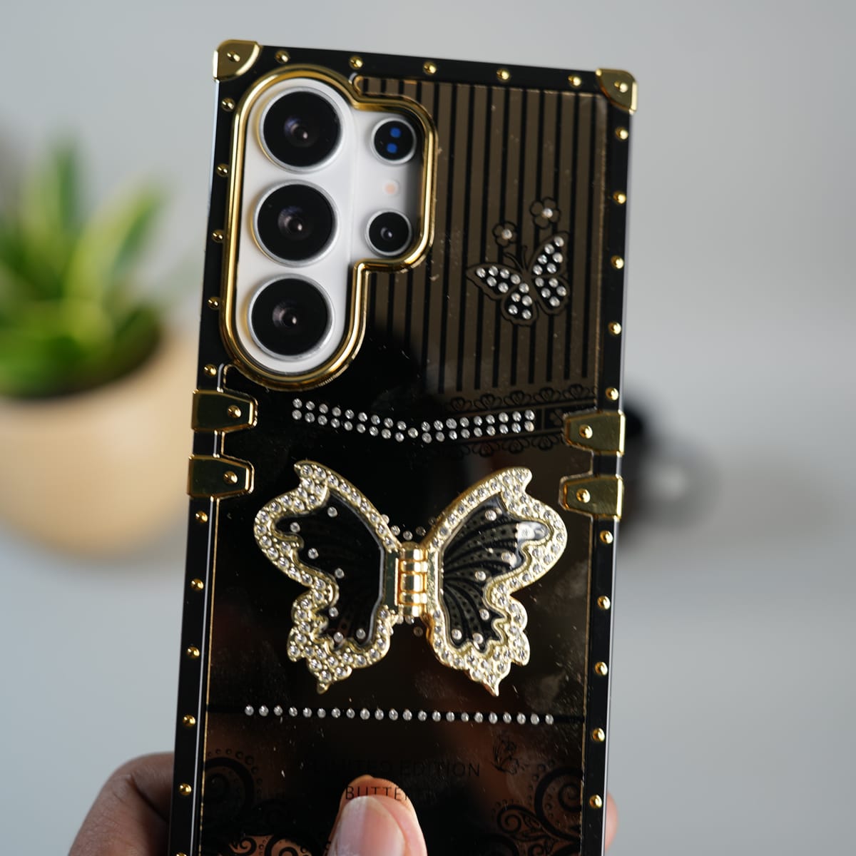 FRATO Samsung S26 Ultra Galaxy S26 Ultra Luxury Butterfly Case | Trunk Frame Cover with 3D Butterfly | Premium Limited Edition Design