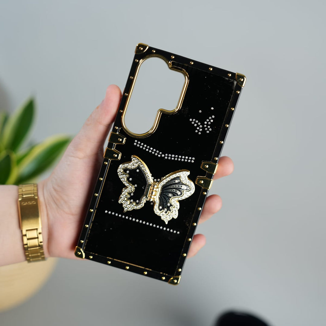 FRATO Samsung S26 Ultra Galaxy S26 Ultra Luxury Butterfly Case | Trunk Frame Cover with 3D Butterfly | Premium Limited Edition Design
