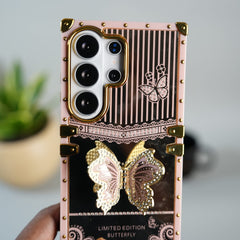 FRATO Samsung S26 Ultra Galaxy S26 Ultra Luxury Butterfly Case | Trunk Frame Cover with 3D Butterfly | Premium Limited Edition Design