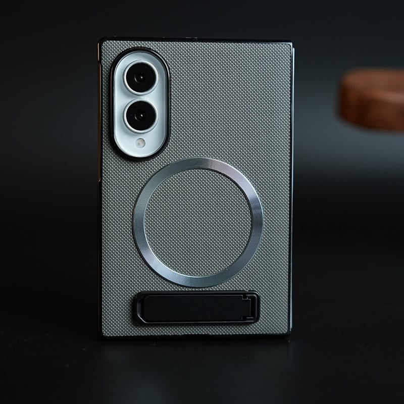 Premium Textured MagSafe Compatible Case for Samsung Galaxy Z Fold 8 | Magnetic Ring & Built-In Kickstand