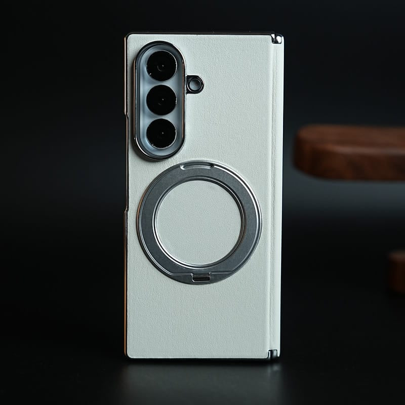 Premium Back Case for Samsung Galaxy Z Fold 8 Ultra | Hinge Protection & Rotating Metal Ring Stand
