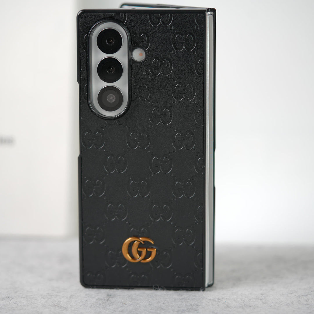 Samsung Galaxy Z fold 7 Luxury GG Fashion Leather Brand Case Cover
