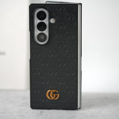 Samsung Galaxy Z fold 7 Luxury GG Fashion Leather Brand Case Cover