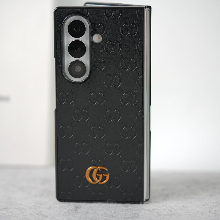Samsung Galaxy Z fold 7 Luxury GG Fashion Leather Brand Case Cover
