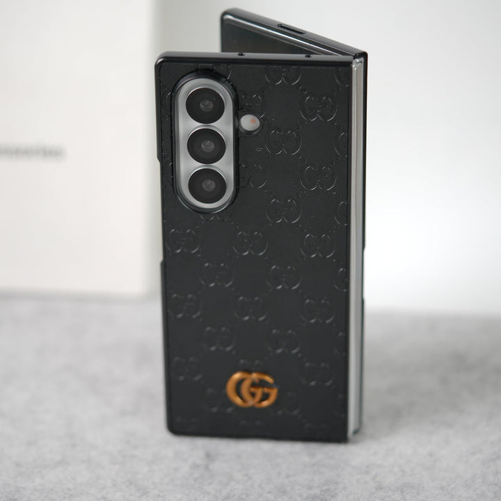 Samsung Galaxy Z fold 7 Luxury GG Fashion Leather Brand Case Cover