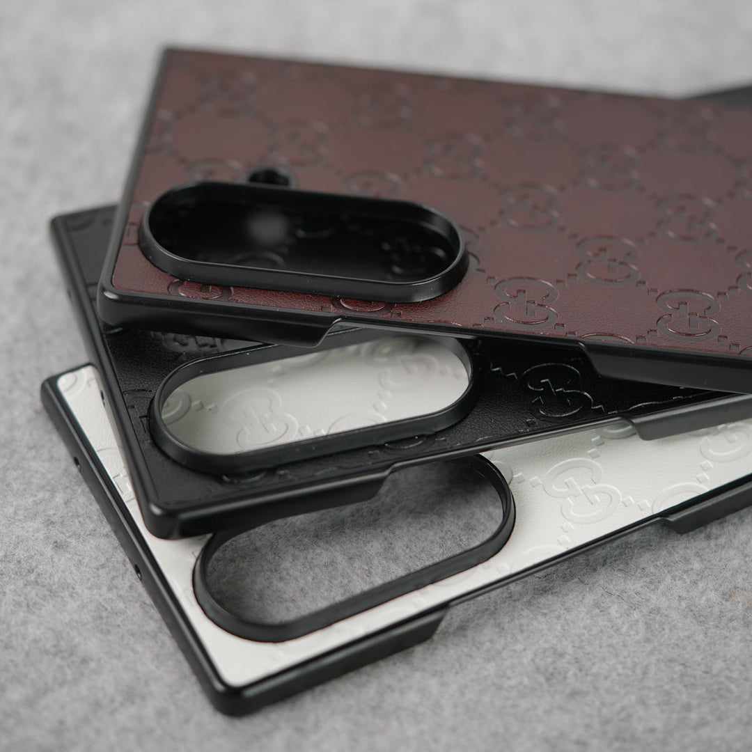 Samsung Galaxy Z fold 7 Luxury GG Fashion Leather Brand Case Cover