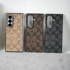 Samsung Galaxy Z Fold 8 Ultra Luxury CC Brand PU Leather Design Case Cover