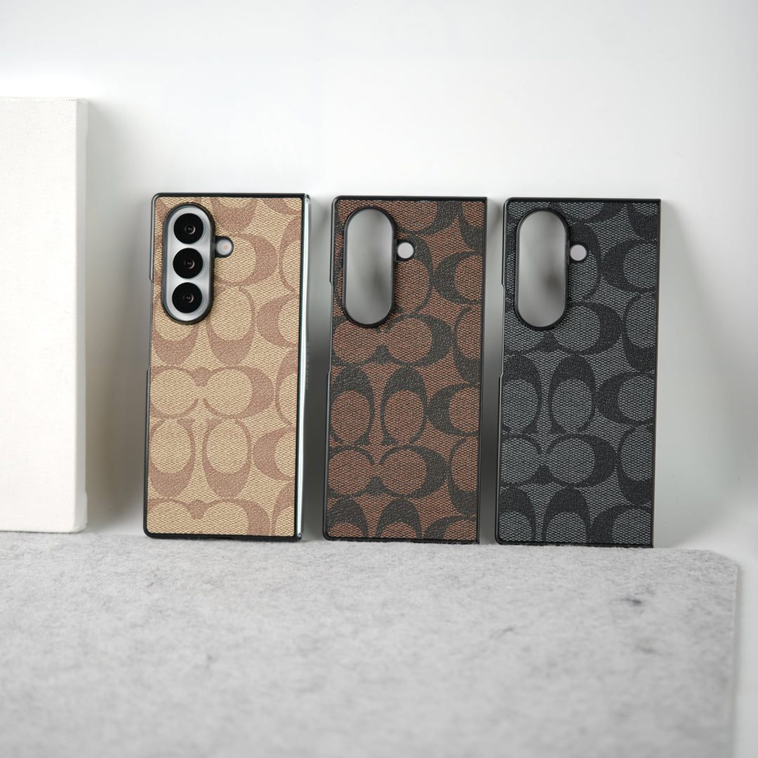 Samsung Galaxy Z Fold 7 Luxury CC Brand PU Leather Design Case Cover