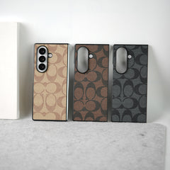 Samsung Galaxy Z Fold 8 Ultra Luxury CC Brand PU Leather Design Case Cover