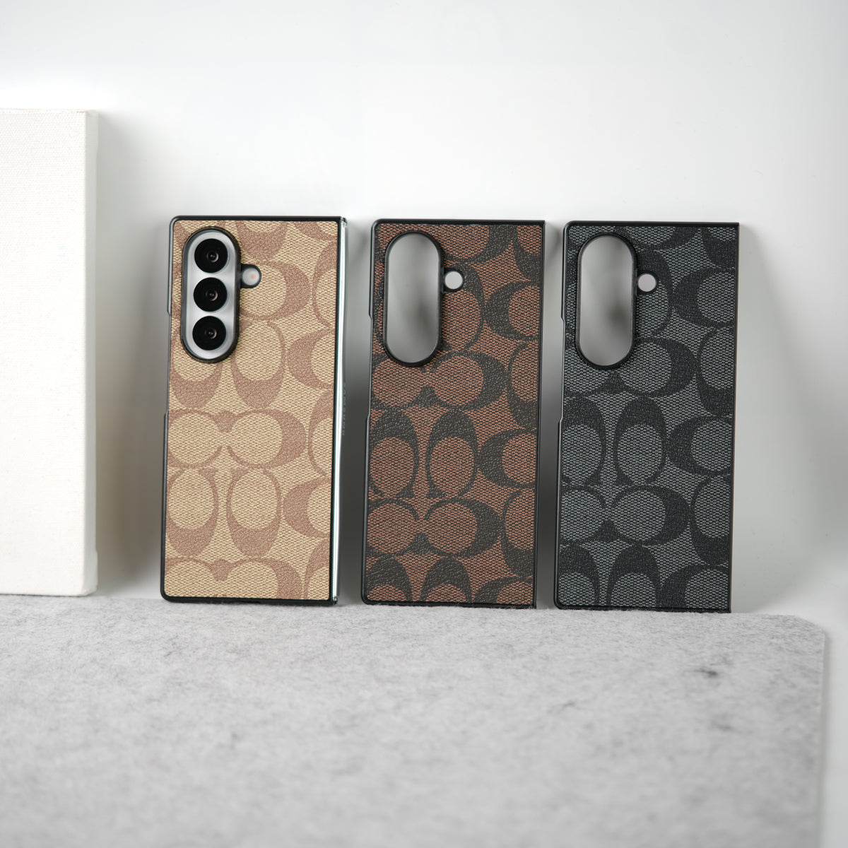 Samsung Galaxy Z Fold 8 Ultra Luxury CC Brand PU Leather Design Case Cover