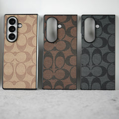 Samsung Galaxy Z Fold 8 Ultra Luxury CC Brand PU Leather Design Case Cover