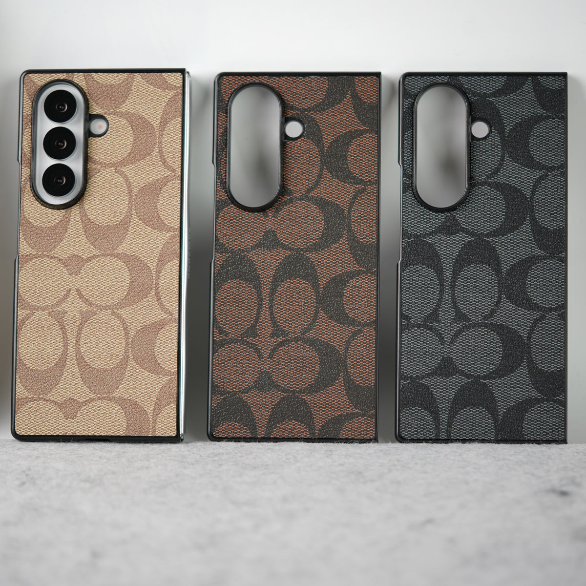 Samsung Galaxy Z Fold 8 Ultra Luxury CC Brand PU Leather Design Case Cover