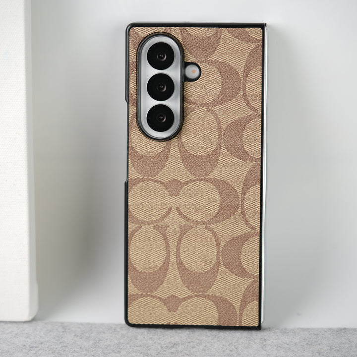 Samsung Galaxy Z Fold 7 Luxury CC Brand PU Leather Design Case Cover
