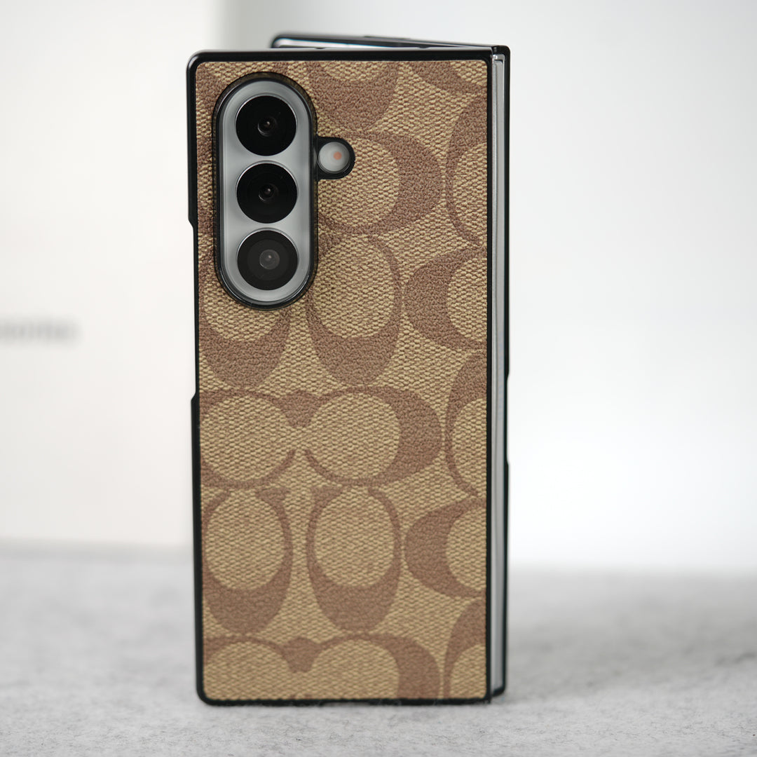 Samsung Galaxy Z Fold 7 Luxury CC Brand PU Leather Design Case Cover