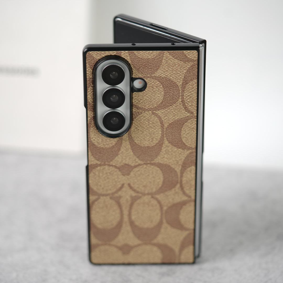 Samsung Galaxy Z Fold 7 Luxury CC Brand PU Leather Design Case Cover