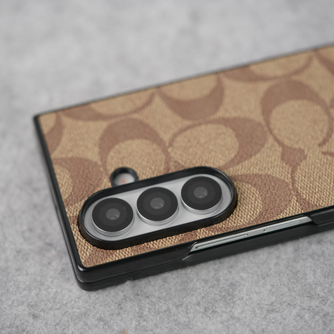 Samsung Galaxy Z Fold 7 Luxury CC Brand PU Leather Design Case Cover