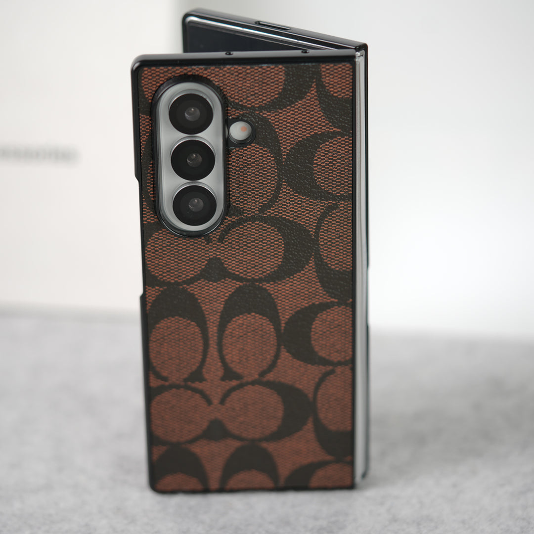 Samsung Galaxy Z Fold 7 Luxury CC Brand PU Leather Design Case Cover