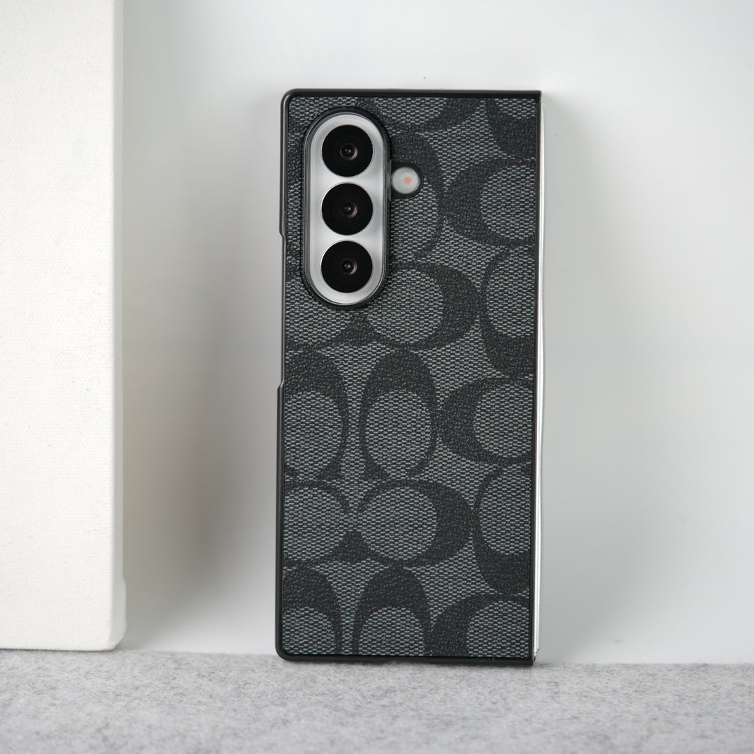 Samsung Galaxy Z Fold 7 Luxury CC Brand PU Leather Design Case Cover