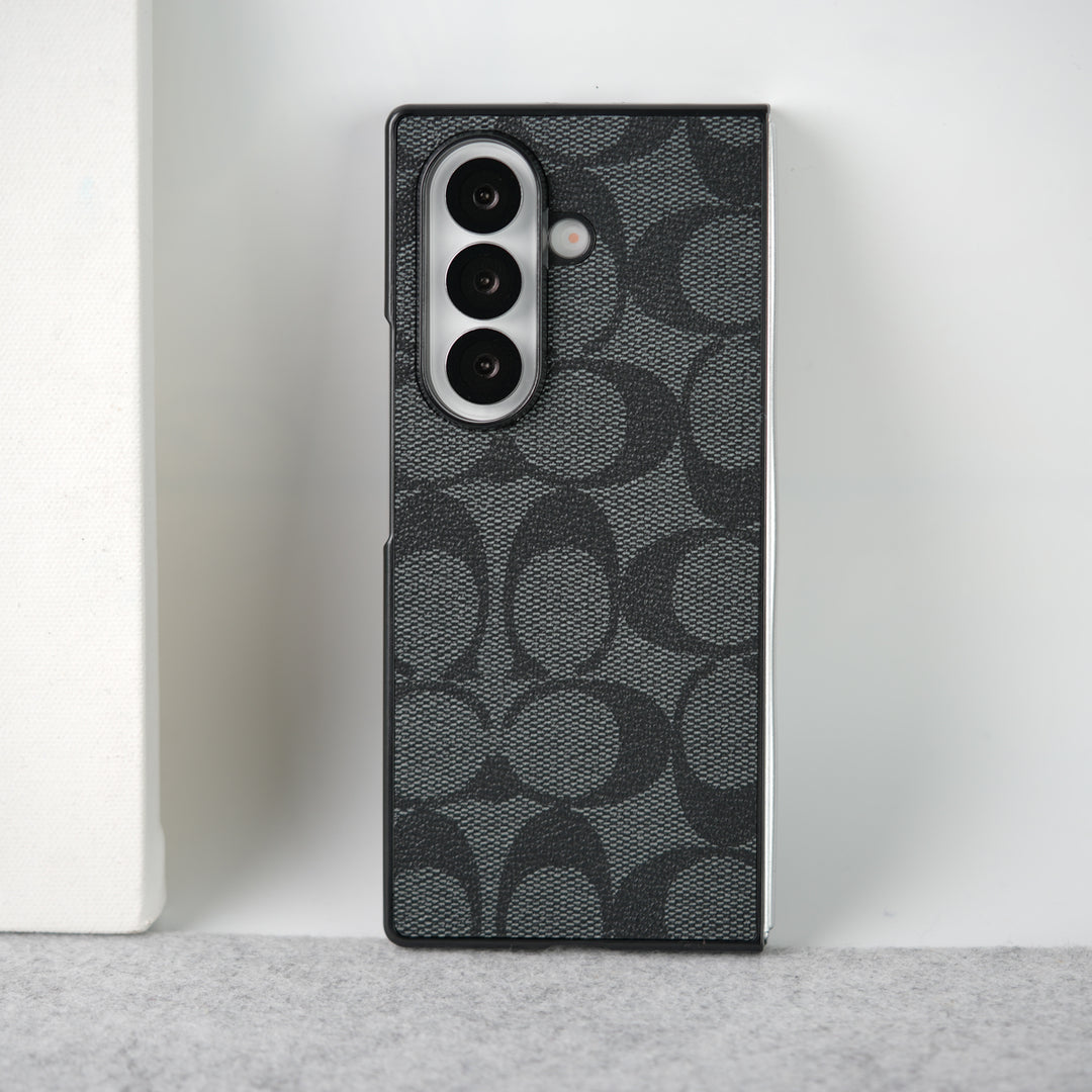 Samsung Galaxy Z Fold 7 Luxury CC Brand PU Leather Design Case Cover