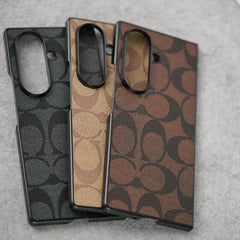 Samsung Galaxy Z Fold 8 Ultra Luxury CC Brand PU Leather Design Case Cover