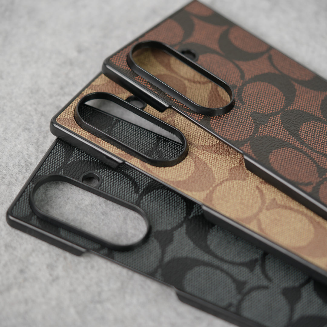 Samsung Galaxy Z Fold 7 Luxury CC Brand PU Leather Design Case Cover