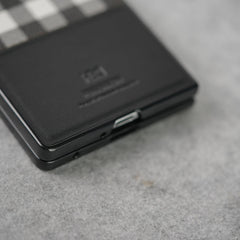 Samsung Galaxy Z Fold 7 Checks Leather Case Cover