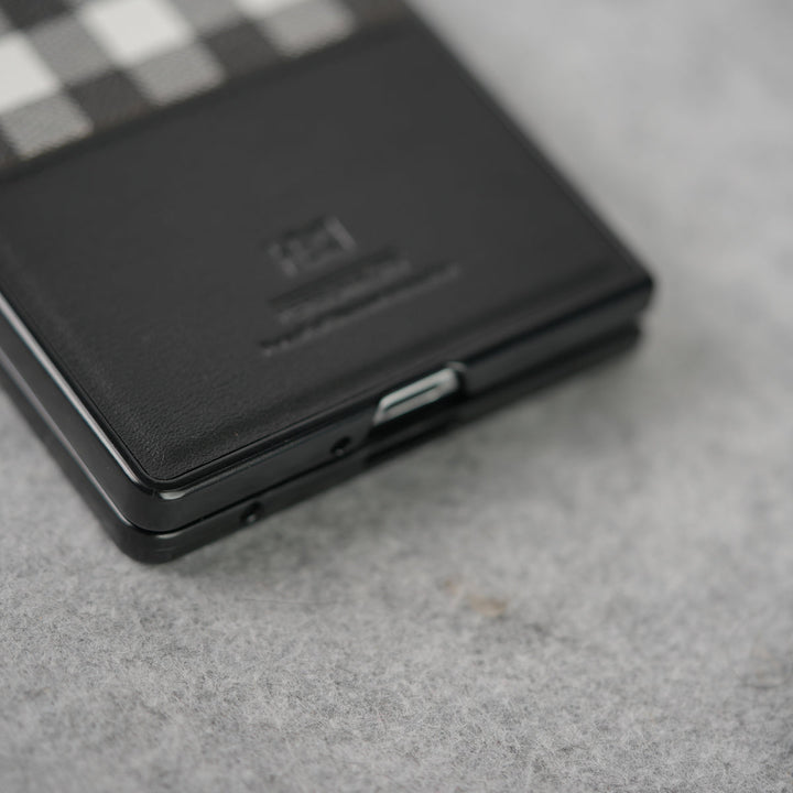 Samsung Galaxy Z Fold 7 Checks Leather Case Cover