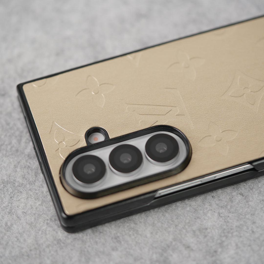 Samsung Galaxy Z Fold 7 Luxury PU Leather Fashion Brand Case Cover
