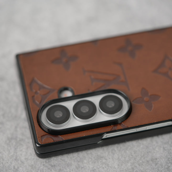 Samsung Galaxy Z Fold 7 Luxury PU Leather Fashion Brand Case Cover