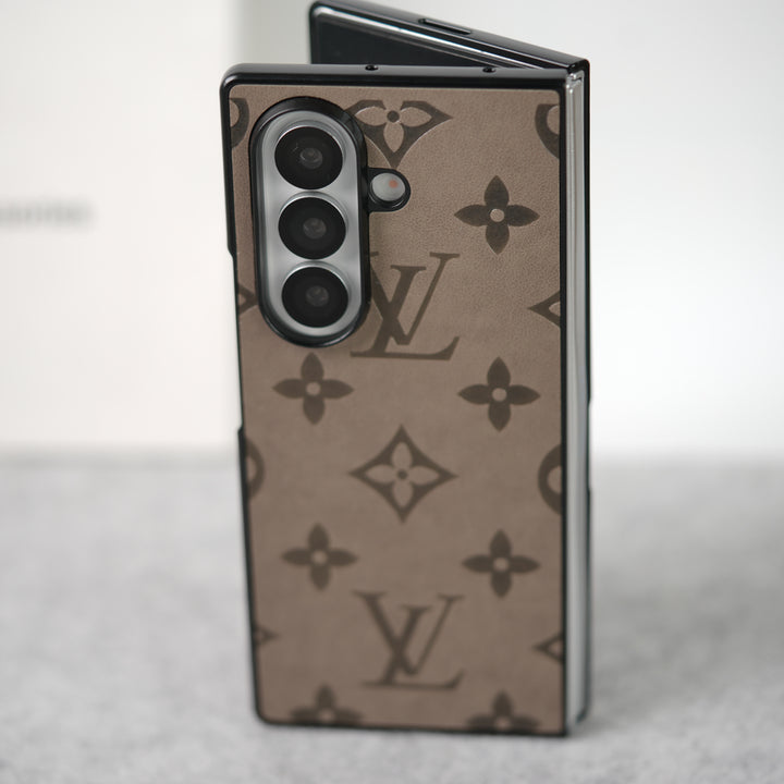 Samsung Galaxy Z Fold 7 Luxury PU Leather Fashion Brand Case Cover