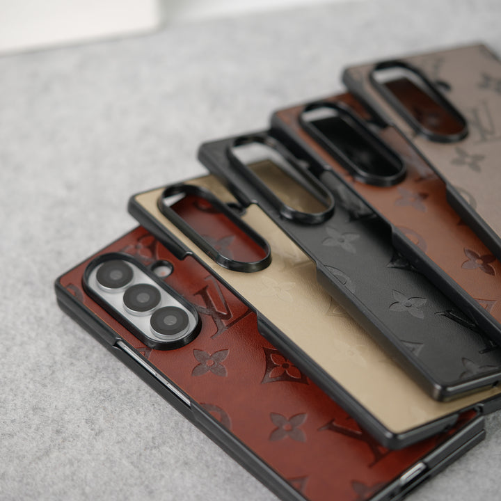Samsung Galaxy Z Fold 7 Luxury PU Leather Fashion Brand Case Cover