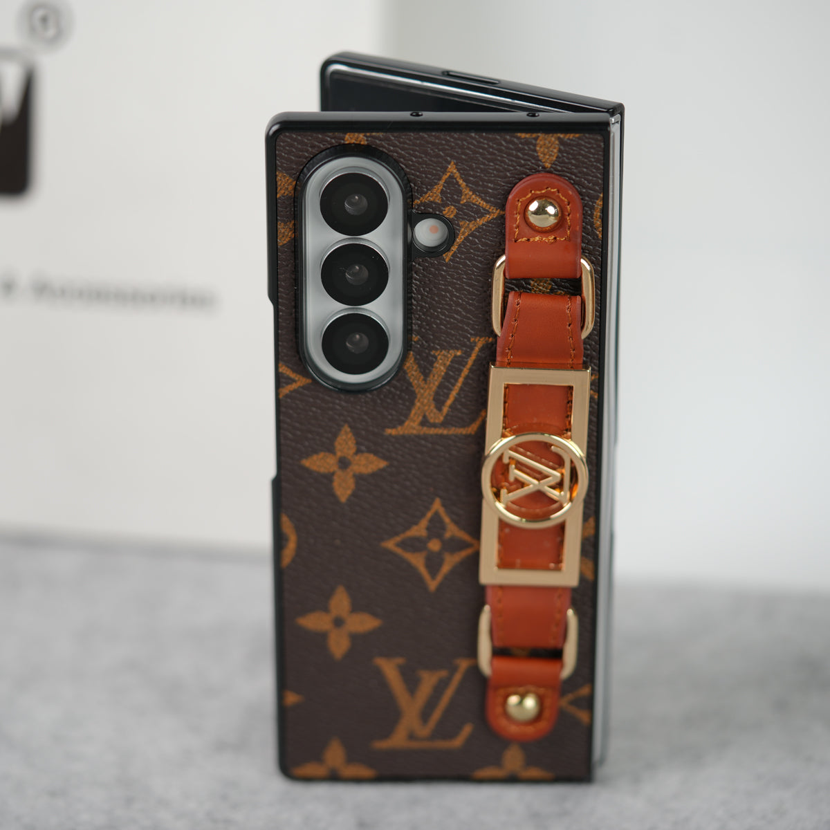 Samsung Galaxy Z Fold 8 Ultra Luxury Brand Strap Holder Case
