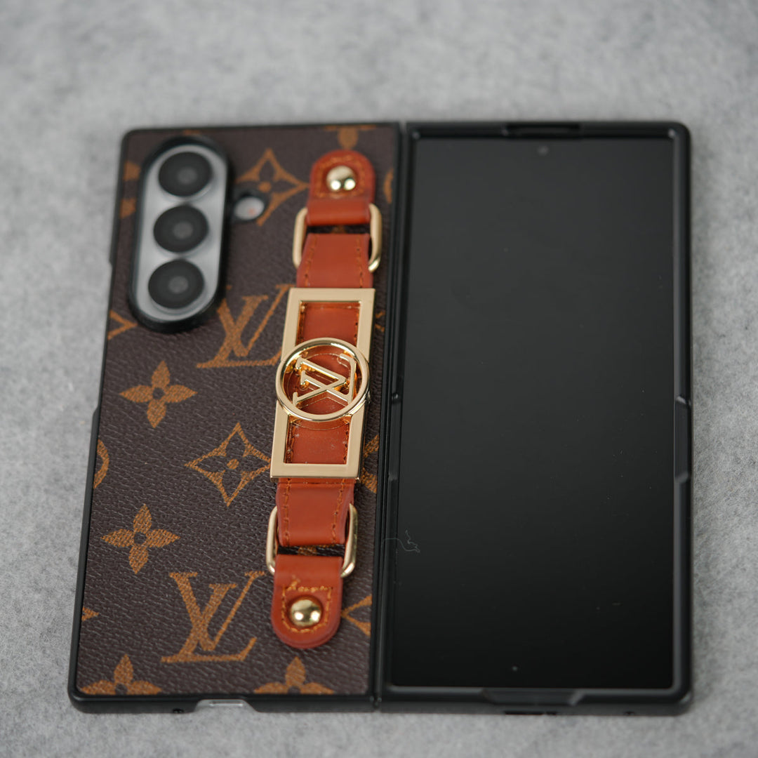 Samsung Galaxy Z Fold 7 Luxury Brand Strap Holder Case
