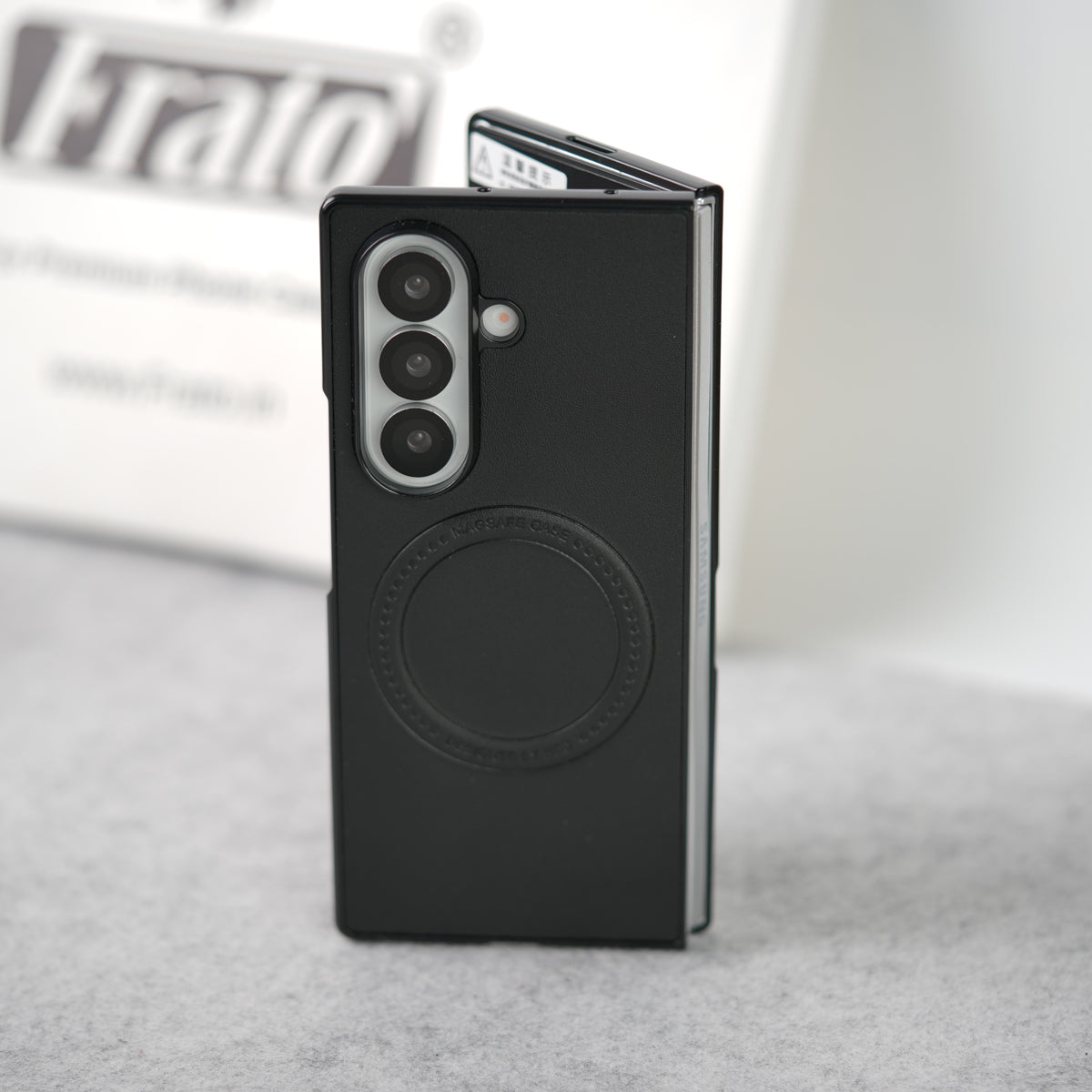 Samsung Galaxy Z Fold 7 PU Leather Strong Magnetic Ring Cover
