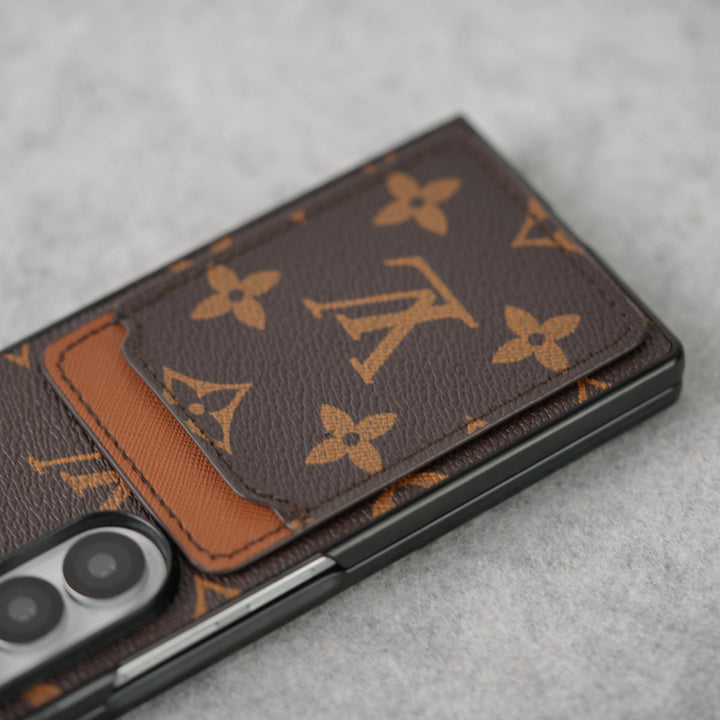 Samsung Galaxy Z Fold 7 Luxury Brand Leather Card Holder Case Cover