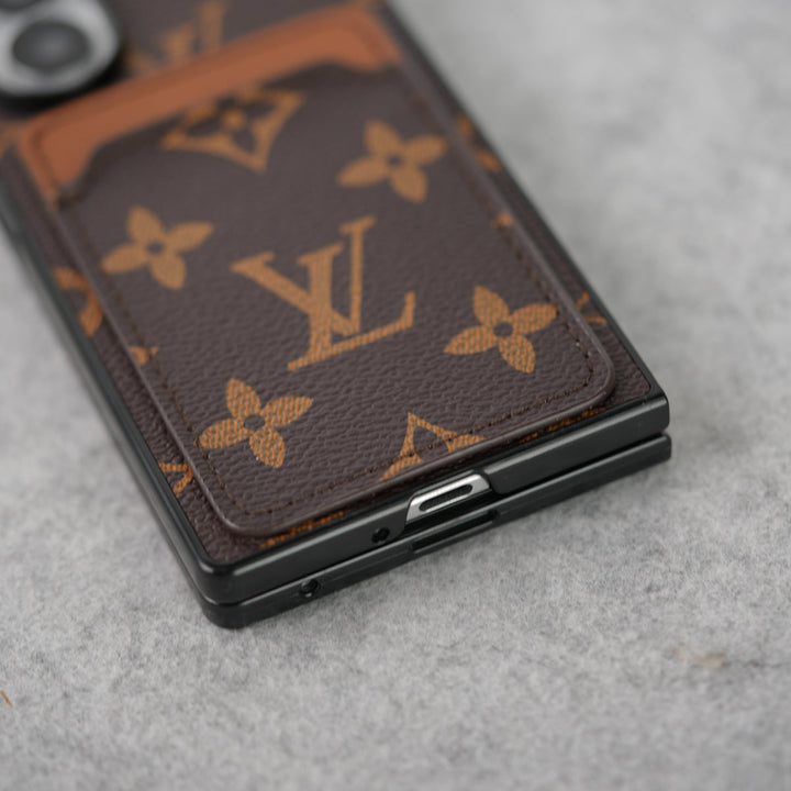 Samsung Galaxy Z Fold 7 Luxury Brand Leather Card Holder Case Cover