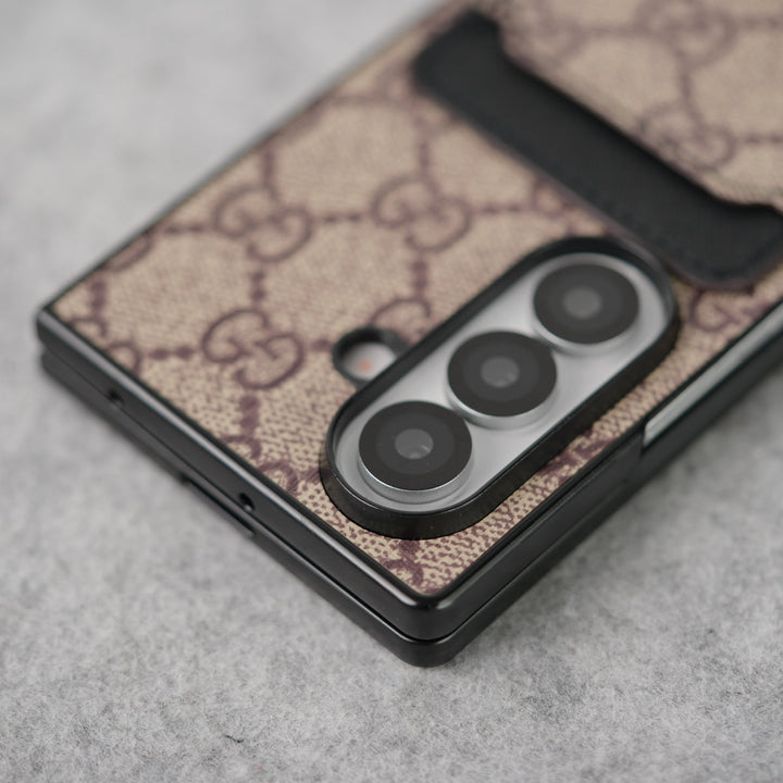 Samsung Galaxy Z Fold 7 Luxury Brand Leather Card Holder Case Cover